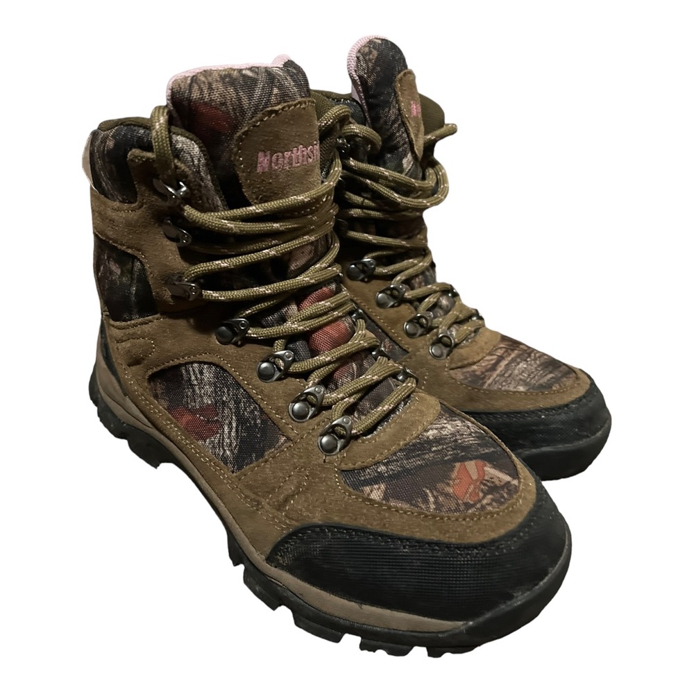 Northside Women Thermolite Camo High-top Laced Waterproof Hiking Boots Size 6.5